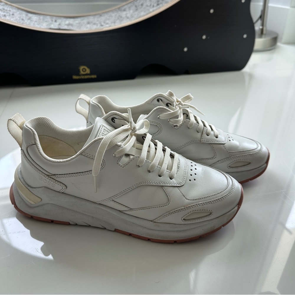 Hugo Boss White Sneakers size 8